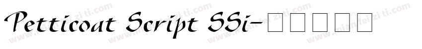 Petticoat Script SSi字体转换